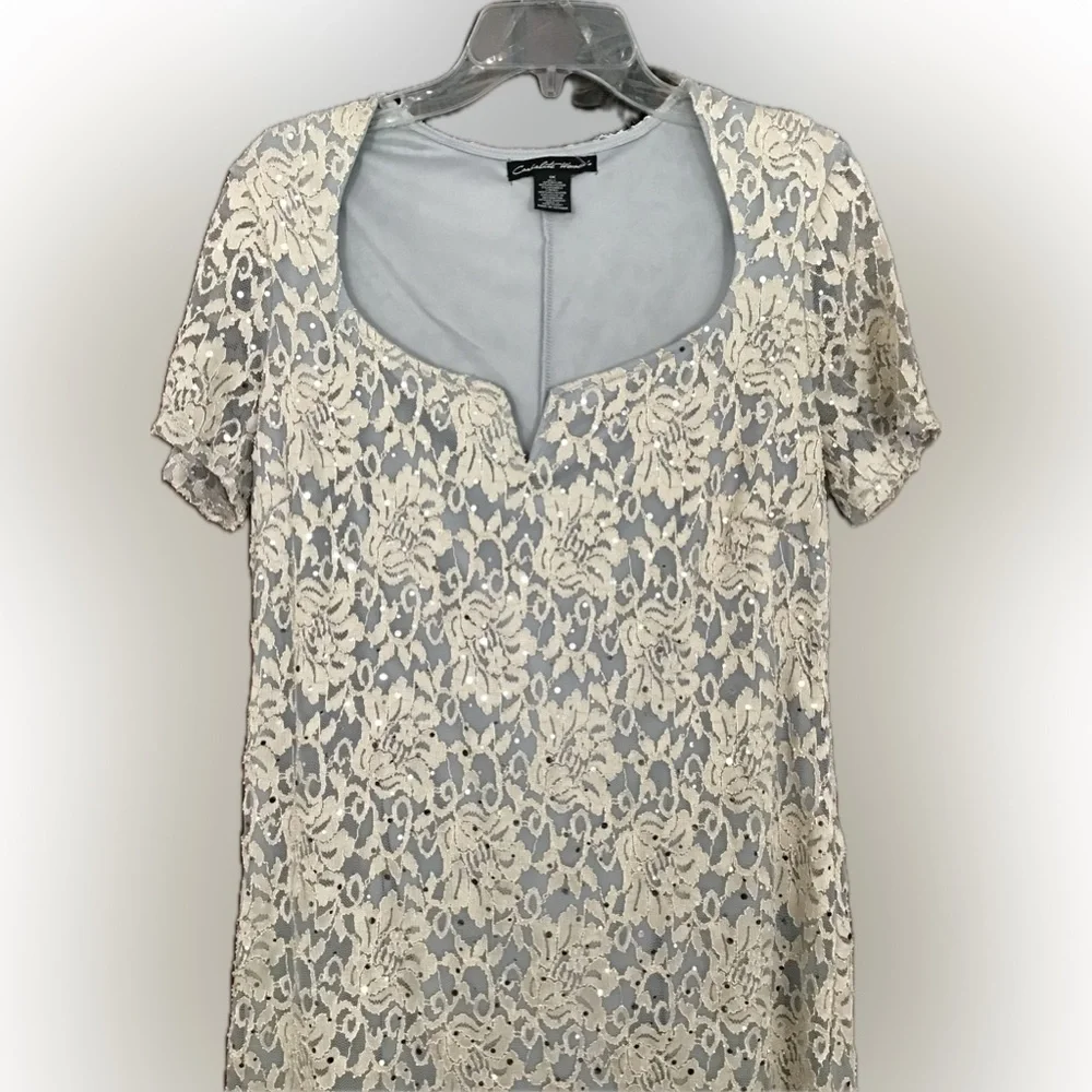 Baby Blue Lace Dress - Picture 6 of 7